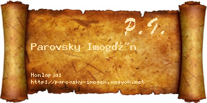 Parovsky Imogén névjegykártya